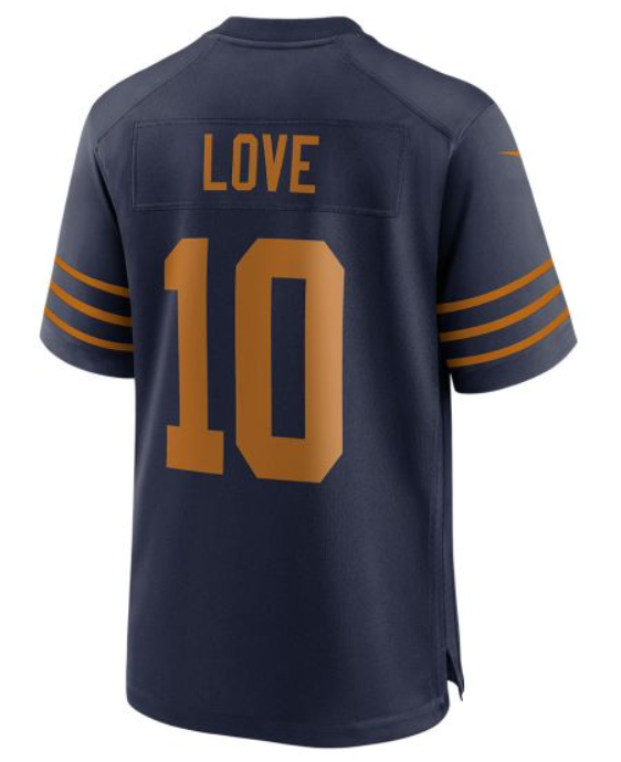 Men 2025 Green Bay Packers #10 Love blue Classic Nike game NFL Jersey